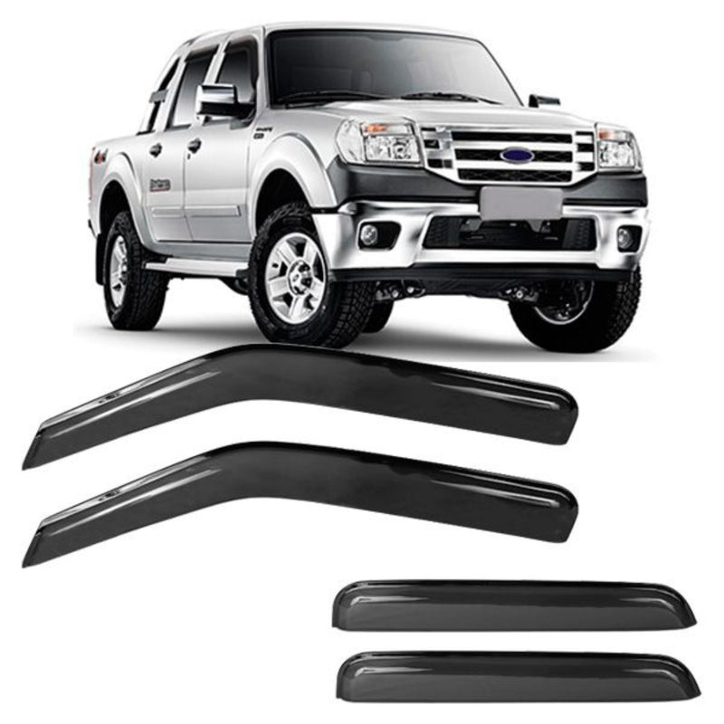 Calha Chuva Ford Ranger 96/11 Cab/dupla Fume Escuro 10013a