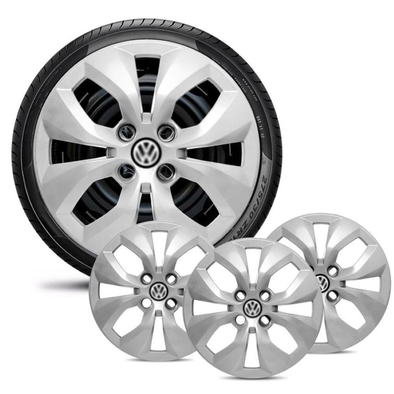 Jogo Calota 4 Pcs Aro 13 Vw Gol 14/16 Cubo Baixo Grid 240cb
