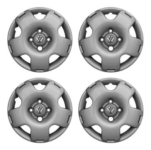 Jogo Calota 4 Pcs Aro 13 Vw Gol 06/08 Cubo Alto Grid 060ca
