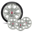 Jogo Calota 4 Pcs Aro 13 Fiat Uno Vivace 1.0 11/13 Cubo Baixo Grid 076cb