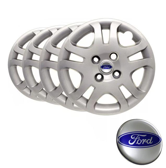 Jogo Calota 4 Pcs Aro 14 Fiesta Sedan 11/13 Cubo Baixo 026cb