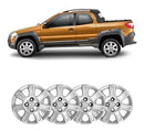 Jogo Calota 4 Pcs Aro 14 Fiat Strada Trekking 14/ Cubo Alto Grid 166ca