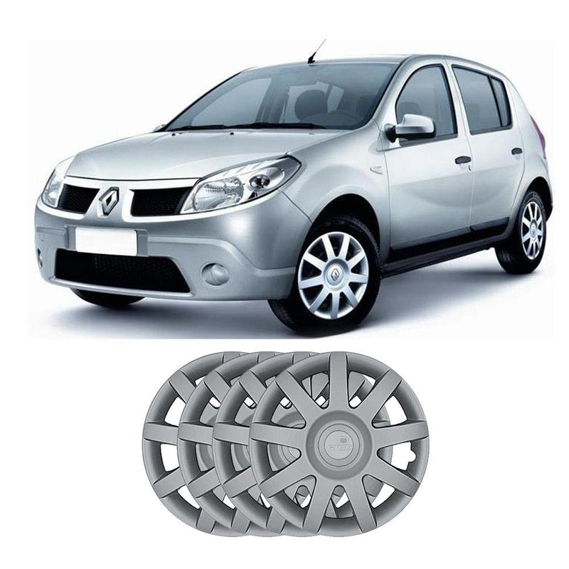 Jogo Calota 4 Pcs Aro 14 Renault Sandero/clio 09/11 Aro Pressao Grid 873ar