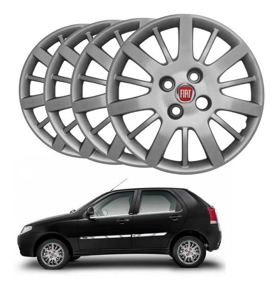 Jogo Calota 4 Pcs Aro 14 Fiat Palio 09/11 Cubo Baixo Grid 055cb