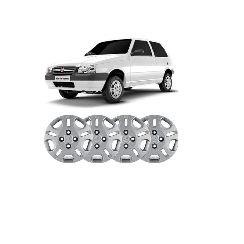 Jogo Calota 4 Pcs Aro 13 Uno Smart Cubo Baixo Parafuso 006cb