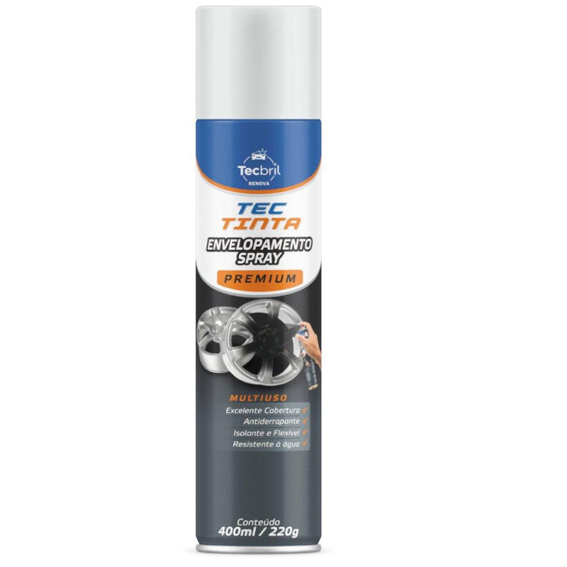 Tinta Envelopamento Spray Branco Fosco 400ml Tecbril 5920185