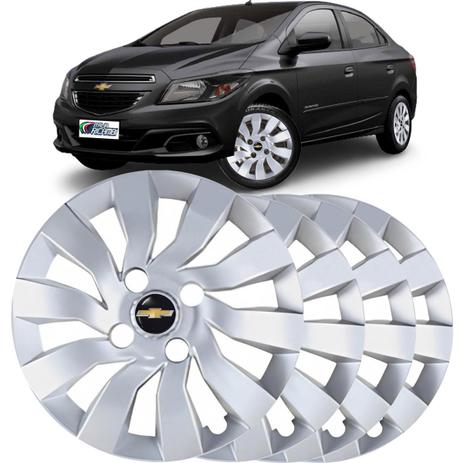 Jogo Calota 4 Pcs Aro 14 Gm Onix/prisma 21/ Cubo Baixo Grid 378cb