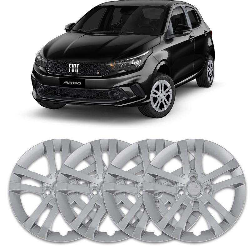 Jogo Calota 4 Pcs Aro 14 Fiat Argo 21/ Cubo Baixo Grid 294cb