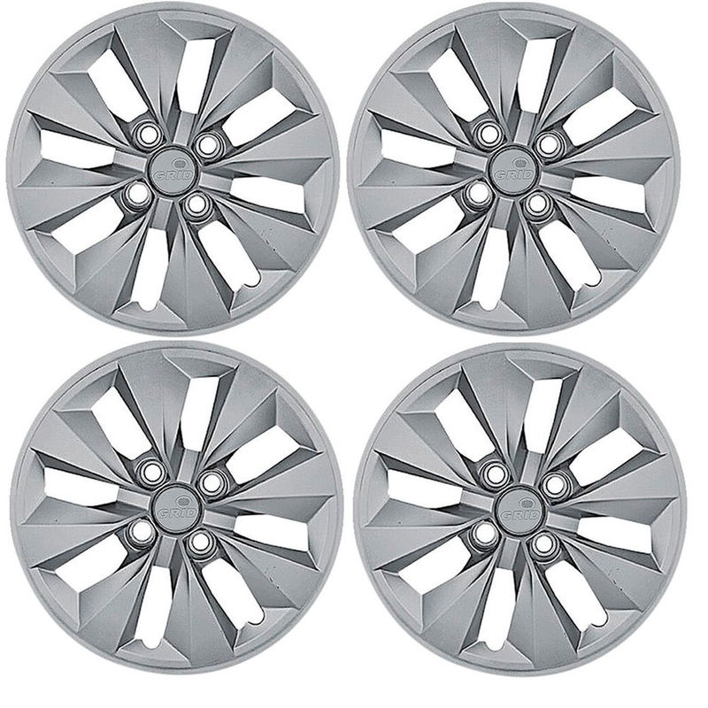 Jogo Calota 4 Pcs Aro 13 Vw Gol G6 Cubo Alto Grid 141ca