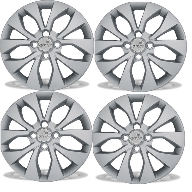 Jogo Calota 4 Pcs Aro 14 Gm Onix/prisma 17/18 Cubo Baixo Grid 374cb