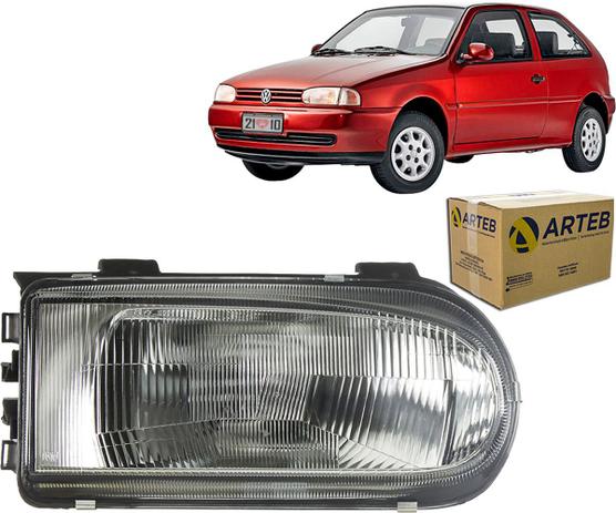 Farol Vw Gol Gii 95/ Le Masc.cinza 160199 Arteb
