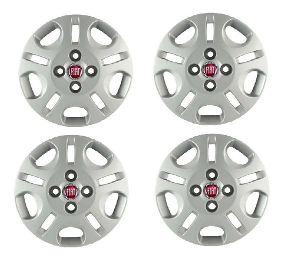 Jogo Calota 4 Pcs Aro 13 Fiat Uno 08/10 Cubo Baixo Grid 071cb