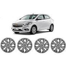 Jogo Calota 4 Pcs Aro 14 Gm Onix/prisma 17/18 Cubo Baixo Grid 373cb