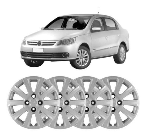 Jogo Calota 4 Pcs Aro 15 Vw Gol/VOY G5 11/12 Cubo Padrão 018cp