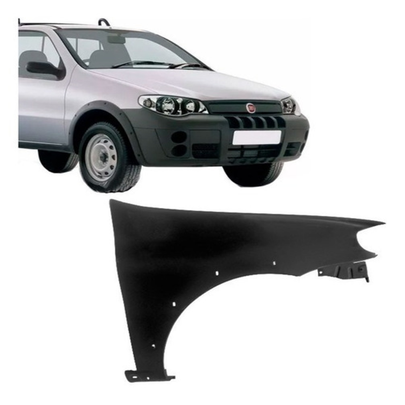 Paralama Fiat Strada Advent 04/07 Ld Ponteiras Rodrigue 4584