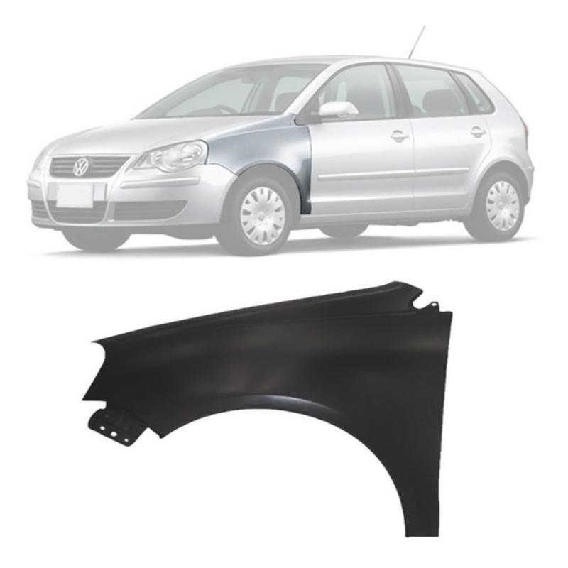 Paralama Vw Polo 07/14 Esquerdo Ponteiras Rodrigues 1705